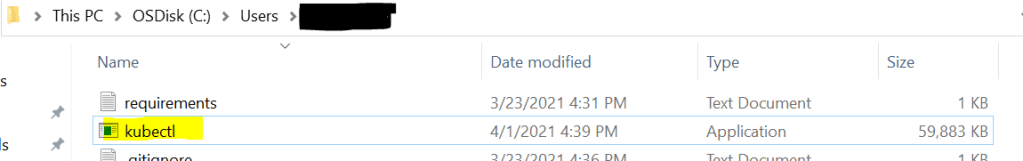 Downloading the kubectl binary