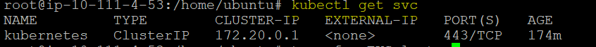Verify the Kubernetes service to test the connectivity from ubuntu machine to EKS cluster