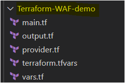AWS WAF folder and file structure