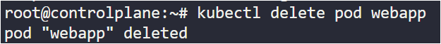 Deleting the Kubernetes pod