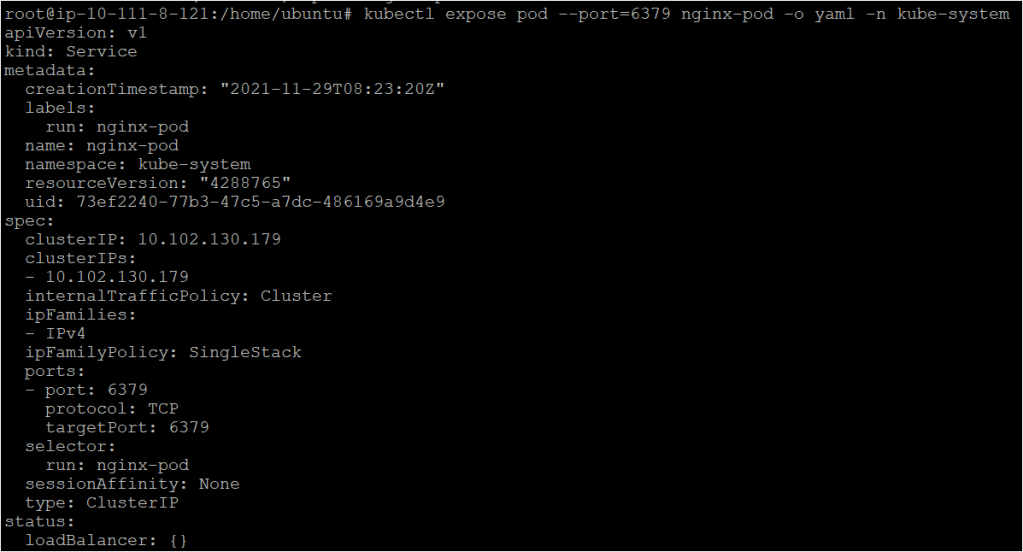 Kubernetes ClusterIP service