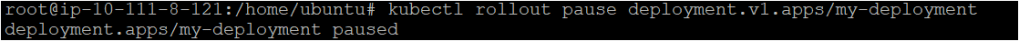 Pausing the kubernetes deployment