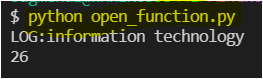 Executing open_function.py 