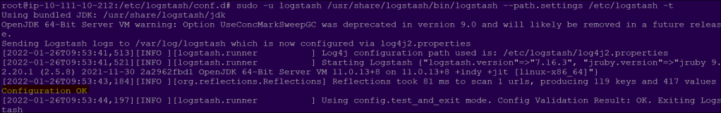test your Logstash configuration