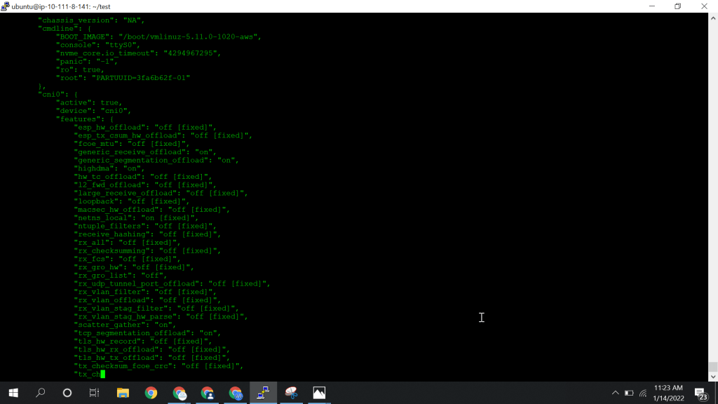 Output of the Ansible facts using ansible-playbook